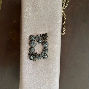 Limelight Silver Floral Brooch with Gold Chain